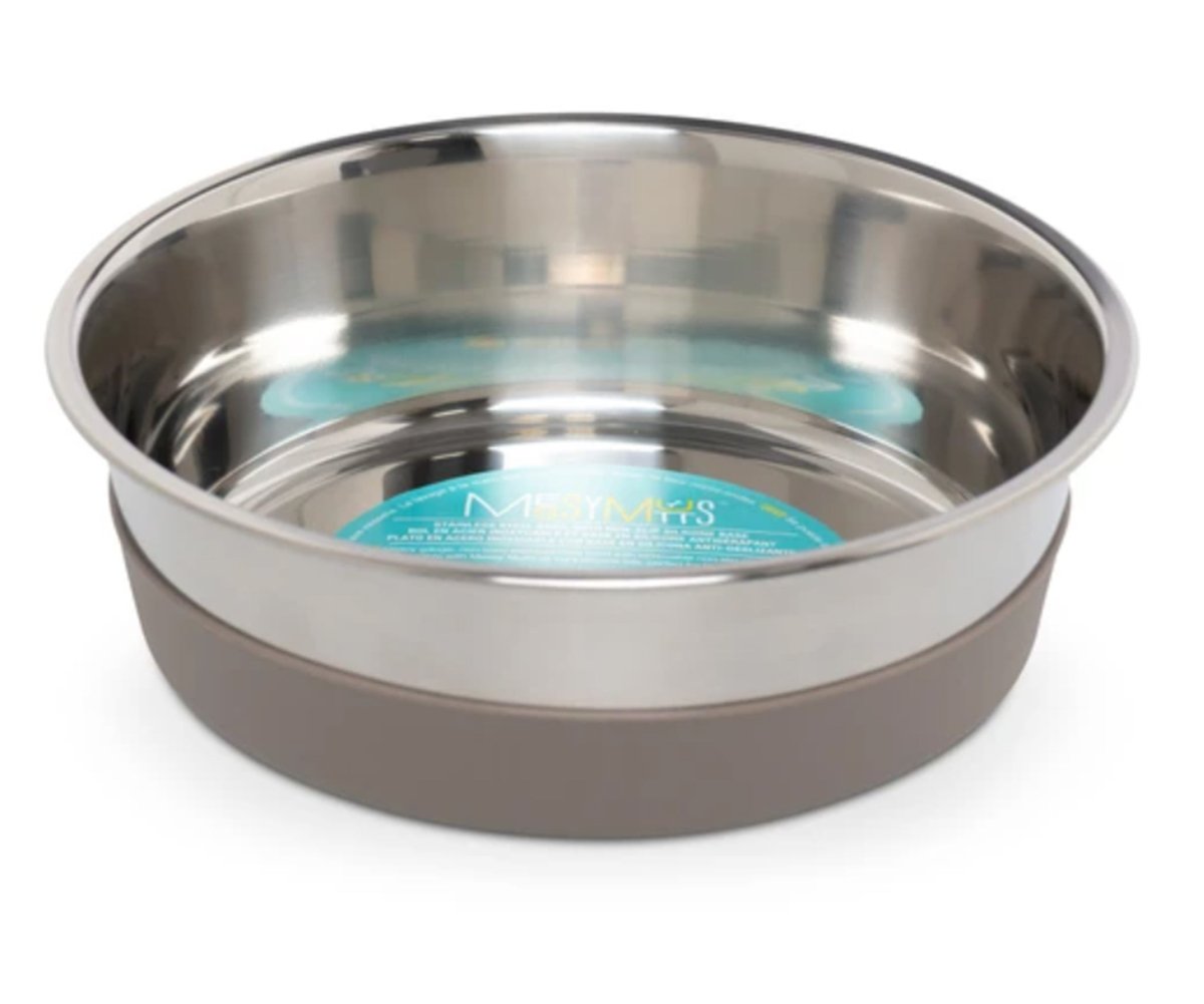 Messy Mutts Dog Bowl Stainless Steel Nonslip Bottom Large - Pets Perfect