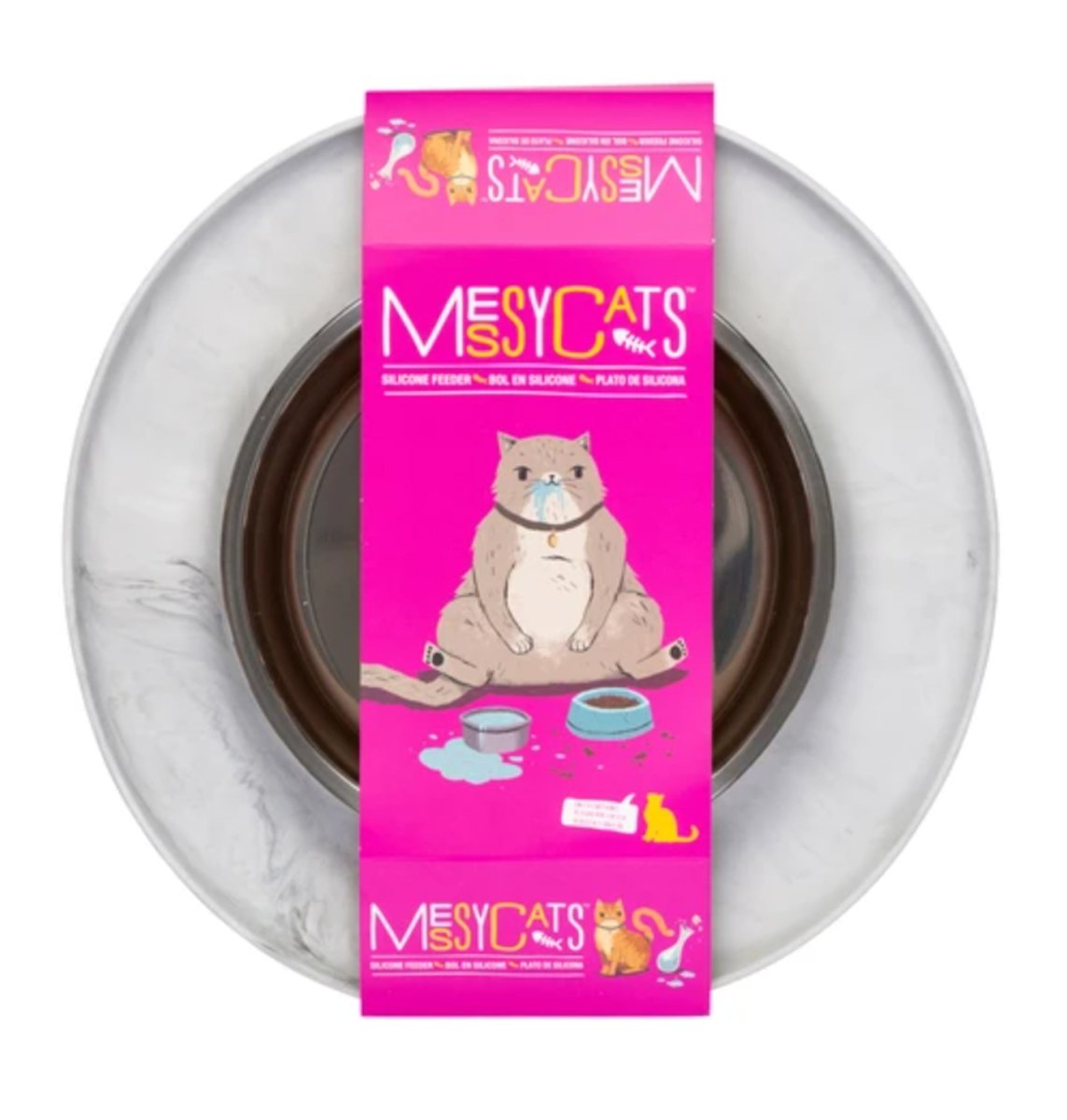 Messy Mutts Cat Feeder Silicone Marble - Pets Perfect