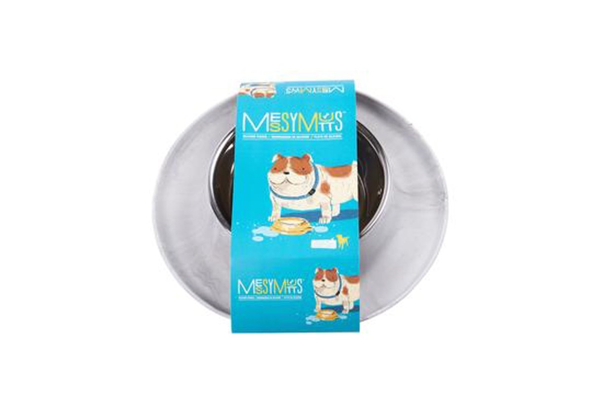 Messy Mutts Dog Feeder Marble 1.5 Cup - Pets Perfect
