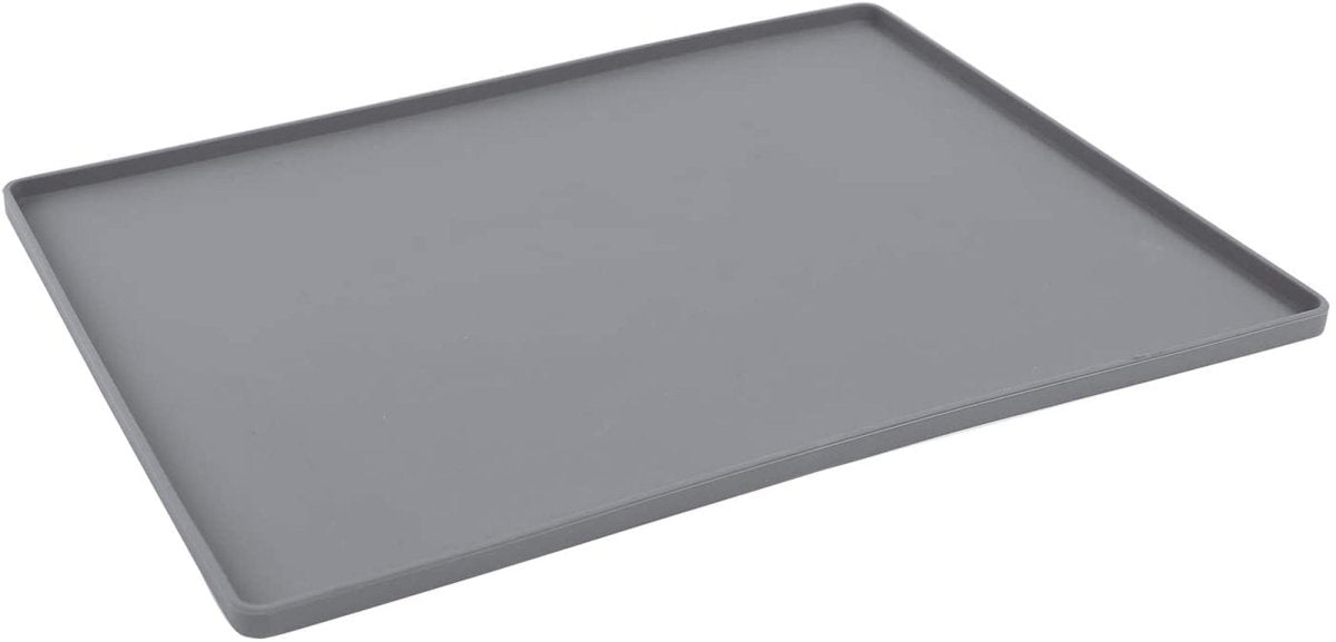 Messy Mutts Dog Cat Bowl Mat Silicone Cool Grey - Pets Perfect