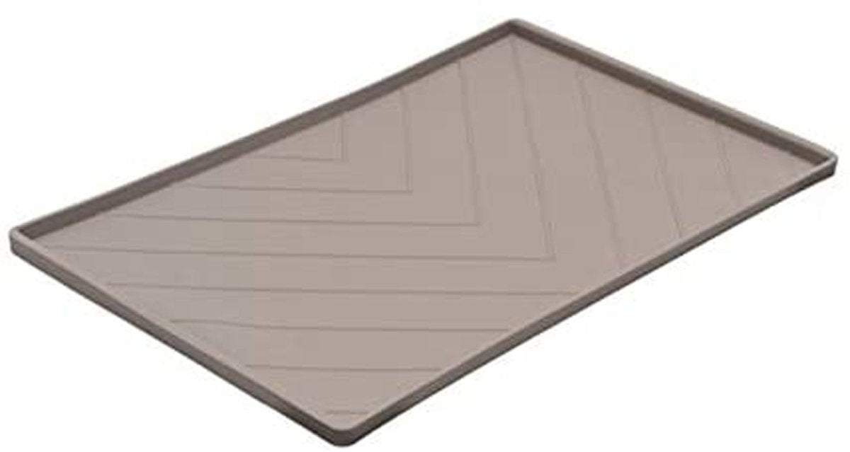 Messy Mutts Dog Cat Bowl Mat Silicone Light Grey - Pets Perfect
