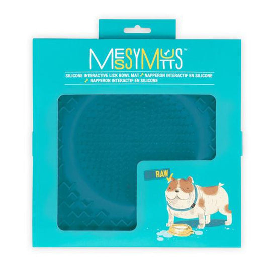 Messy Mutts Dog Therapeutic Lickin Bowl Blue