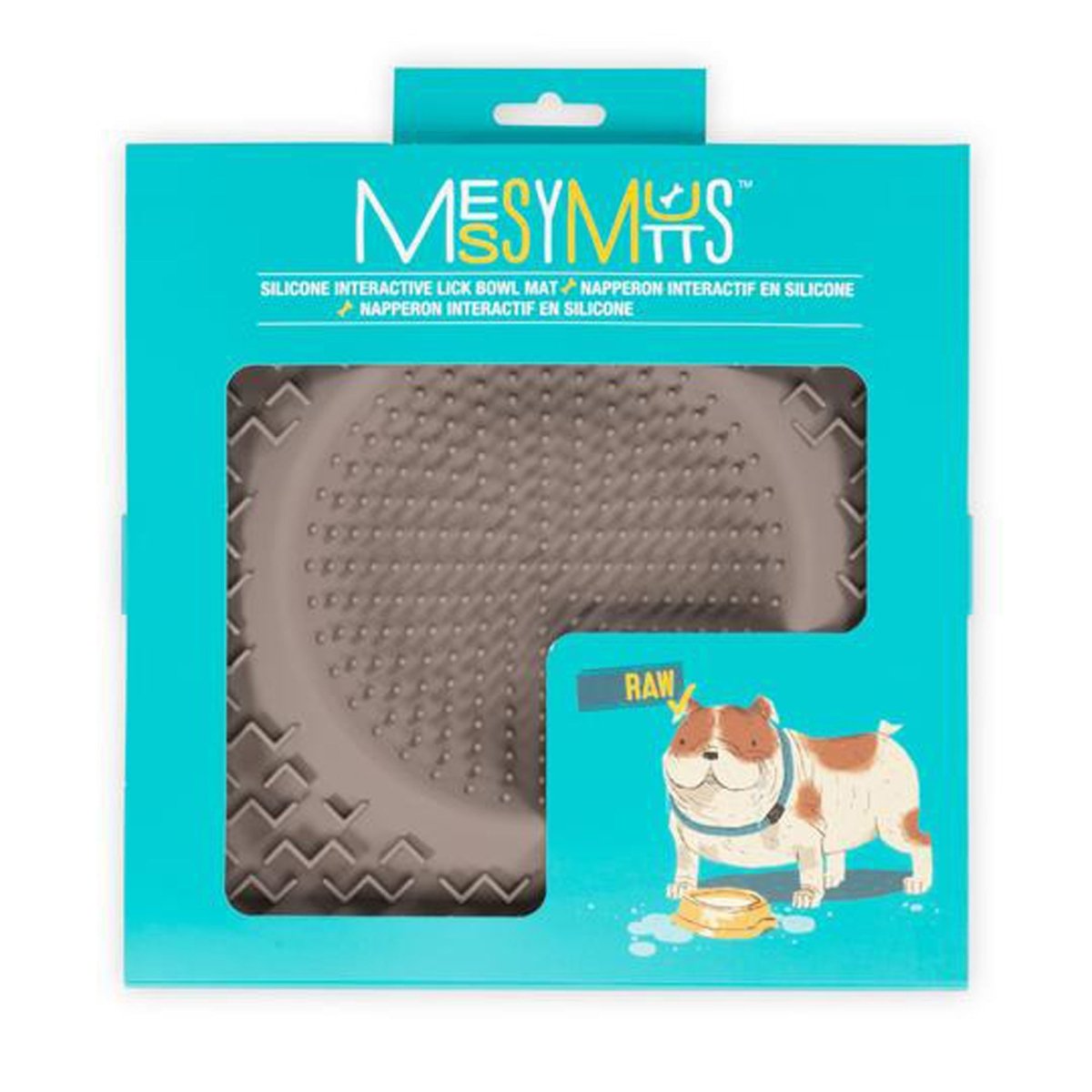 Messy Mutts Dog Therapeutic Lickin Bowl Grey - Pets Perfect