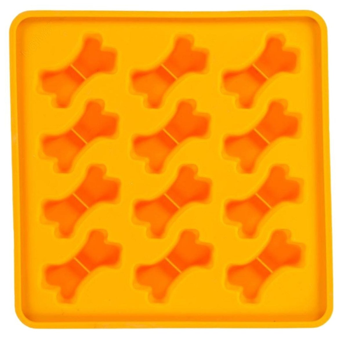 Messy Mutts Dog Framed Silicone Treat Making Mold 10In X 10In Orange - Pets Perfect
