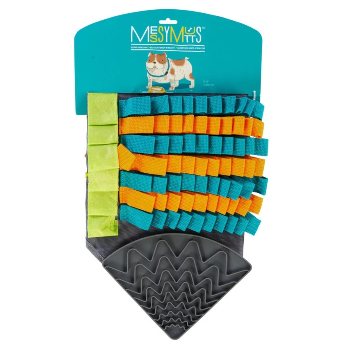 Messy Mutts Dog Square Forage Lick Mat 16" x 16" - Pets Perfect