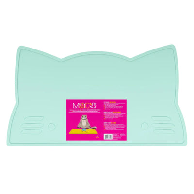 Messy Mutts Cat Silicone Bowl Mat Mint