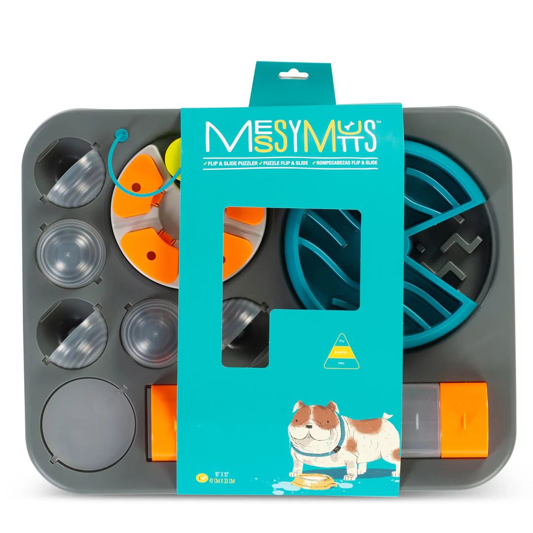 Messy Mutts Dog Interactive Puzzle Feeder Rectangular Large - Pets Perfect
