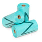 Messy Mutts Dog Advanced Biorecycle Poop Bag Teal 24 Pack Individual Refill Rolls - Pets Perfect