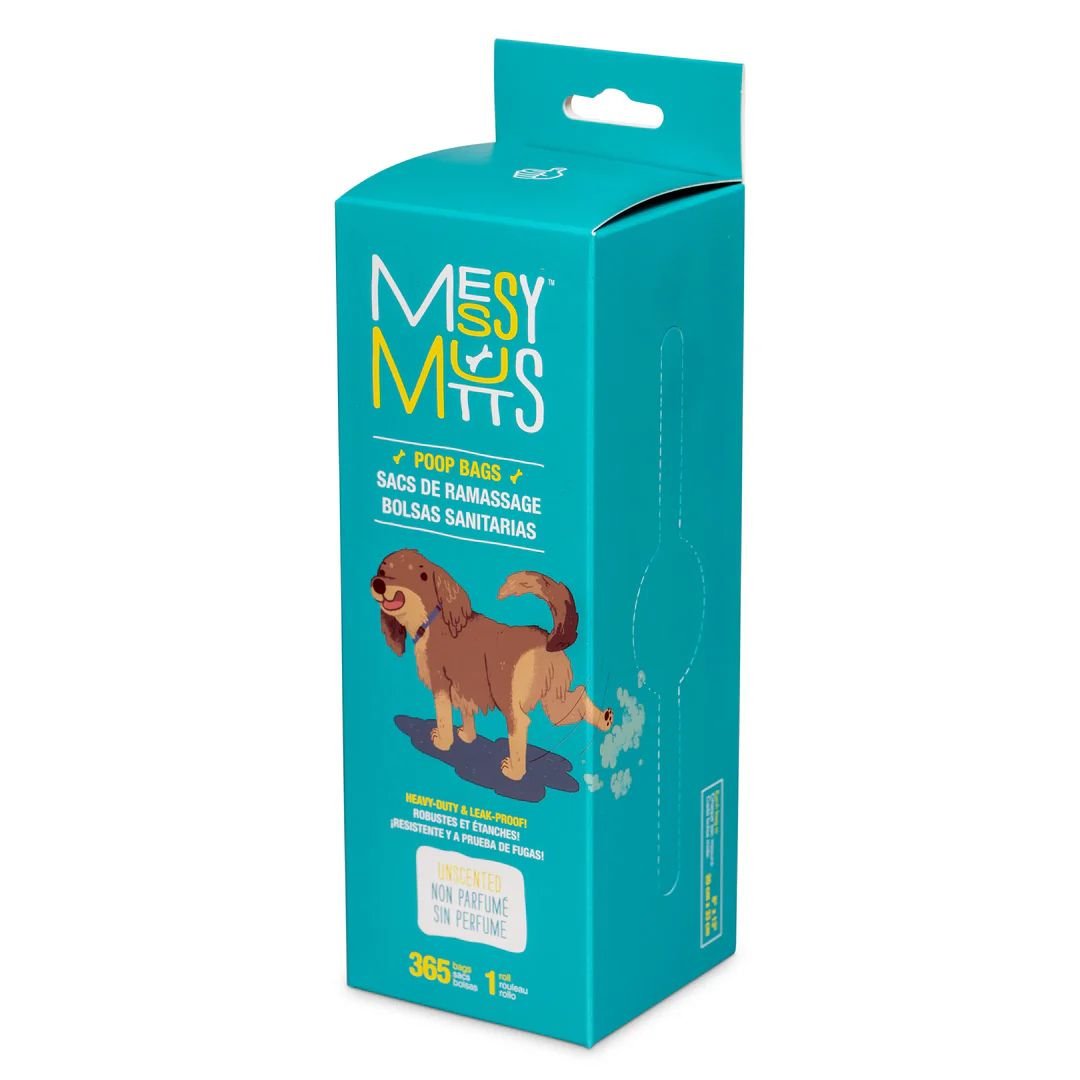 Messy Mutts Dog Advanced Biorecycle Poop Bag Teal 365 Count Bulk - Pets Perfect