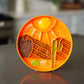 Messy Mutts Dog Silicone Interactive Lick Bowl Desert Pattern Orange - Pets Perfect