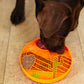 Messy Mutts Dog Silicone Interactive Lick Bowl Desert Pattern Orange - Pets Perfect