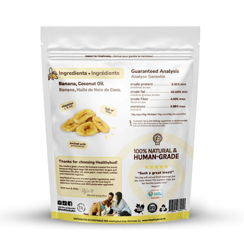 Healthy Bud Dog 5.3oz. Banana Chips
