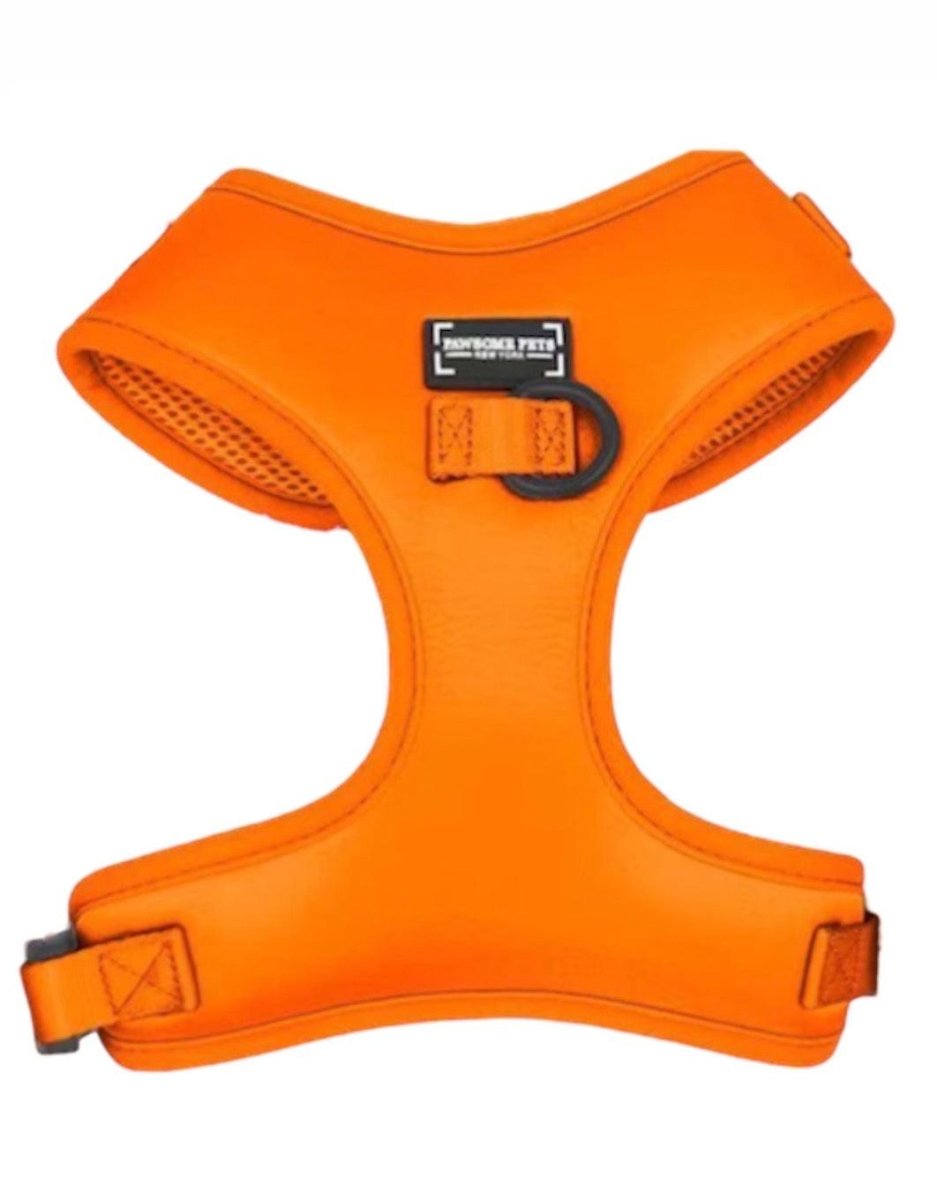 Adjustable Silk Dog Harness, Orange, view 2