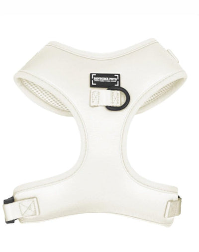 Adjustable Silk Dog Harness, White
