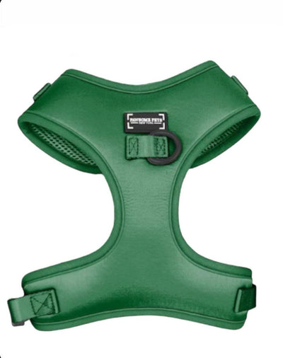 Adjustable Silk Dog Harness, Dark Green