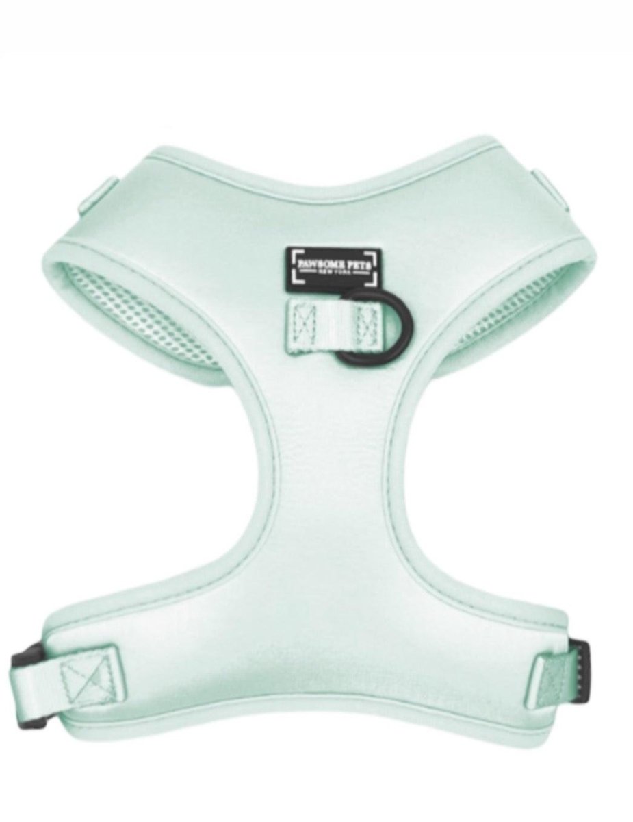 Adjustable Silk Dog Harness, Mint Green