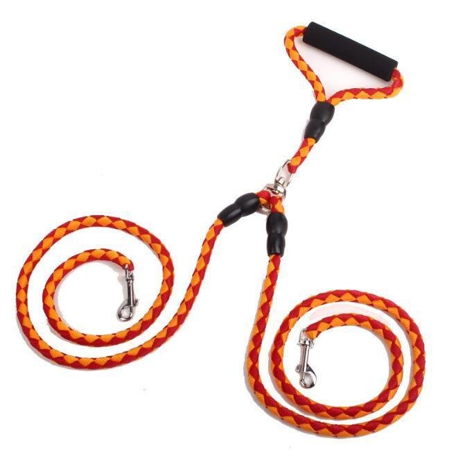 Ultimate Dual - Handle Dog Walking Leash - Premium Quality, Reflective Rope For Optimal Safety - Pets Perfect