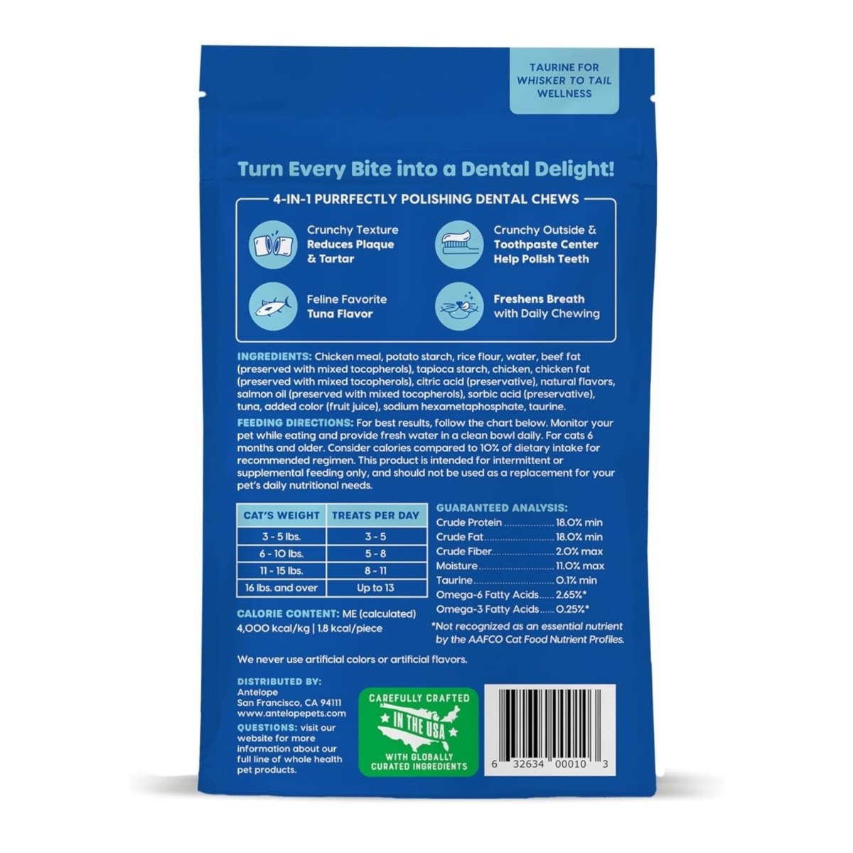 Ark Naturals Cat Dental Chews Kiss Me - Ow Cleaning Tuna 3oz. - Pets Perfect