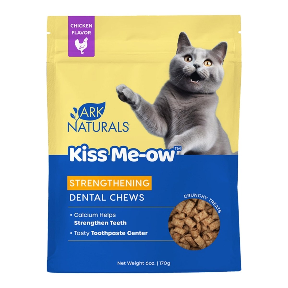 Ark Naturals Cat Dental Chews Kiss Me - Ow Strengthing Chicken 6oz. - Pets Perfect