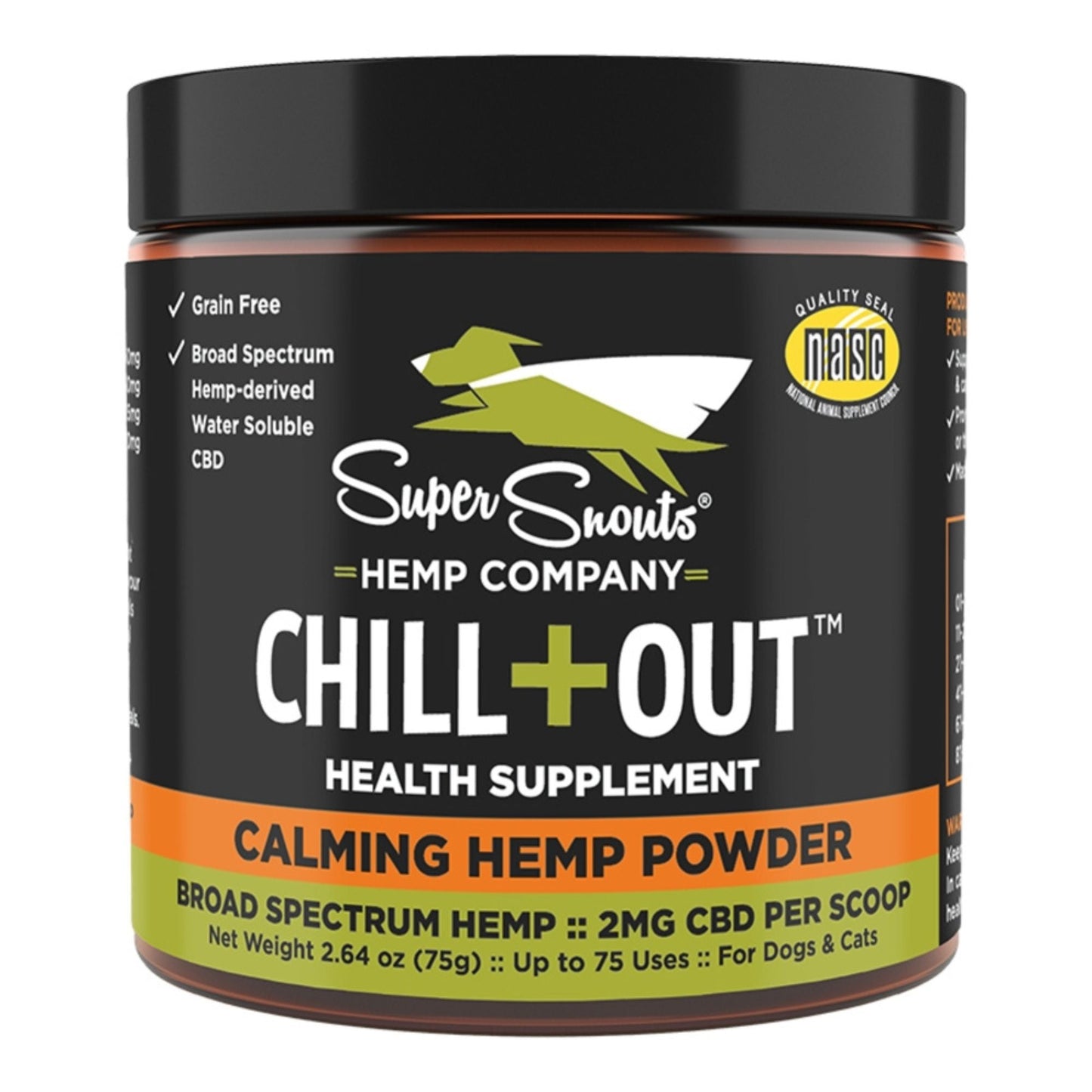 Super Snouts Dog & Cat Grain-Free Chill + Out Calming Hemp Powder 75 g