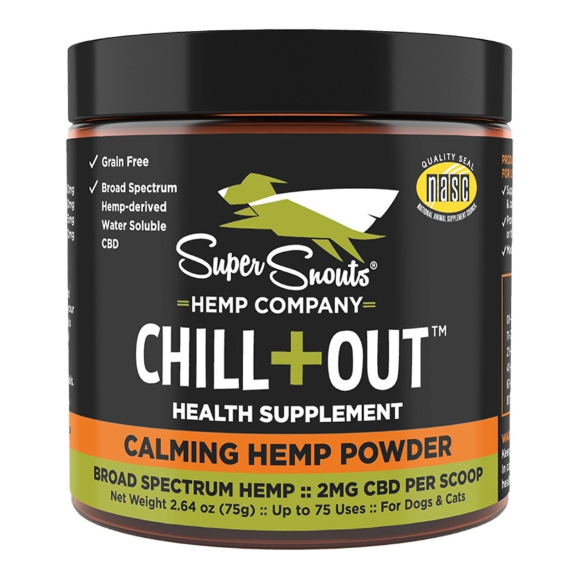 Super Snouts Dog & Cat Grain-Free Chill + Out Calming Hemp Powder 75 g