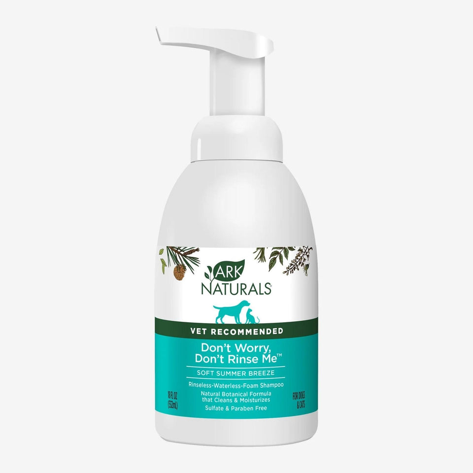Ark Naturals Don't Worry Don't Rinse Me Waterless Dog And Cat Pet Shampoo, 18 oz. Bottle
