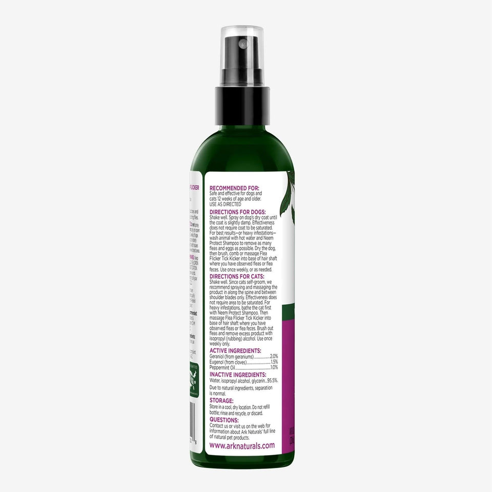 Ark Naturals Flea Flicker! Tick Kicker! Dog & Cat Spray, 8 oz. Bottle