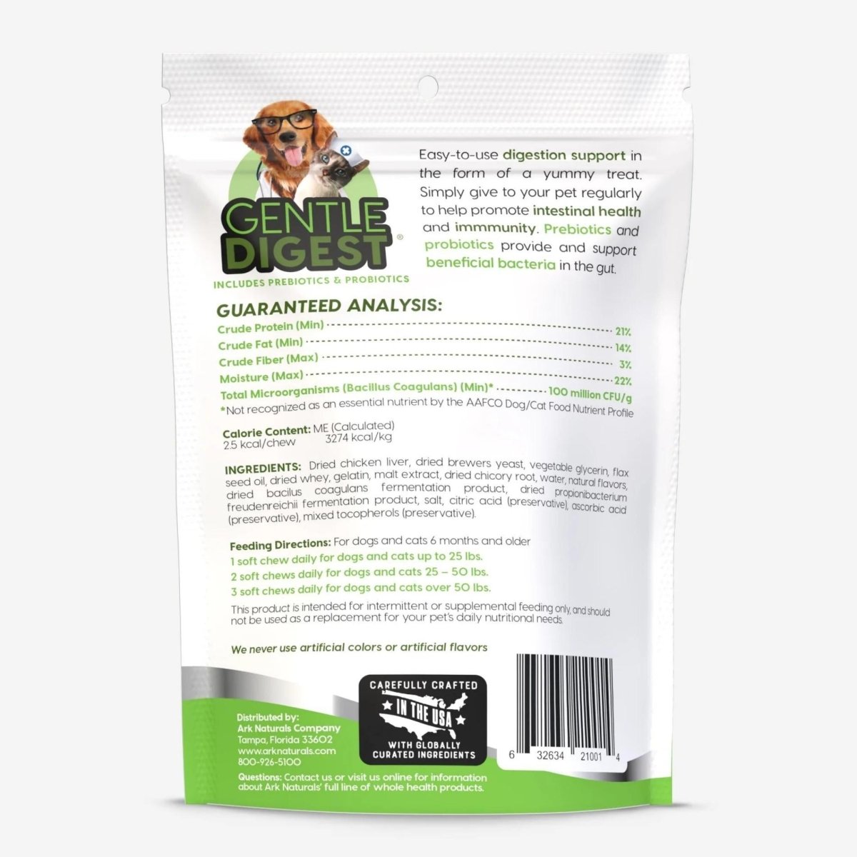 Ark Naturals Gentle Digest Dog & Cat Soft Chews, 120 Count - Pets Perfect
