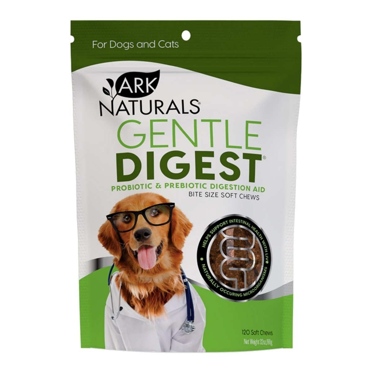 Ark Naturals Gentle Digest Dog & Cat Soft Chews, 120 Count - Pets Perfect