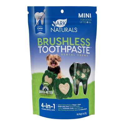 Ark Naturals Breath-Less Brushless Toothpaste Mini Dog & Cat Dog Chews, 4-oz. Bag