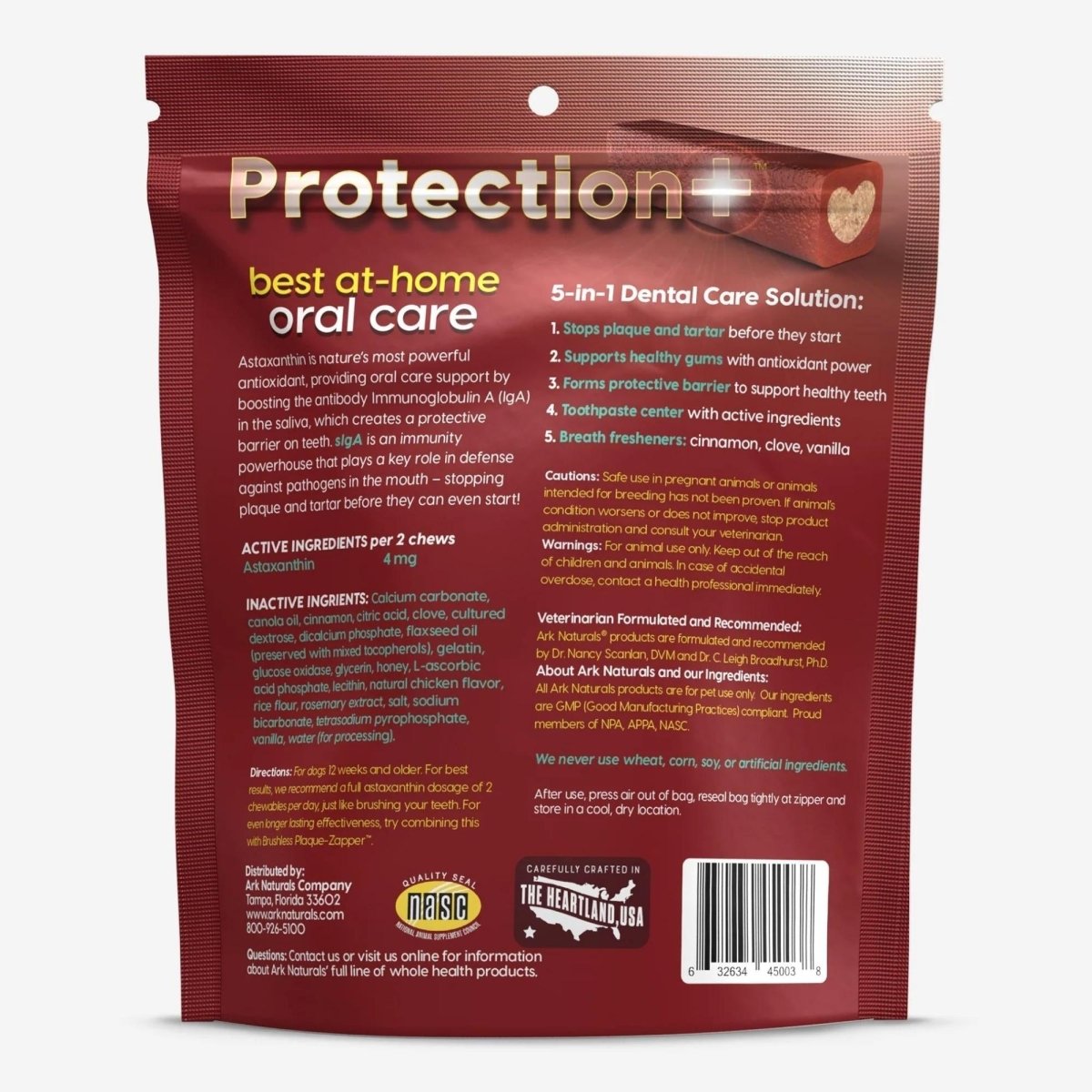 Ark Naturals Protection+ Toothpaste 5 In1 1Lb 2oz. Bag Large Chews - Pets Perfect