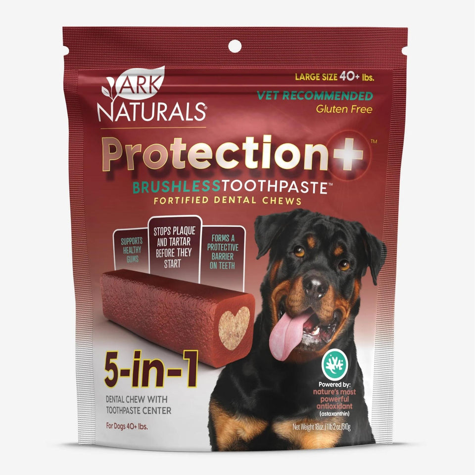 Ark Naturals Protection+ Toothpaste 5-in-1, 1 lb, 2 oz Bag Large Dog Chews