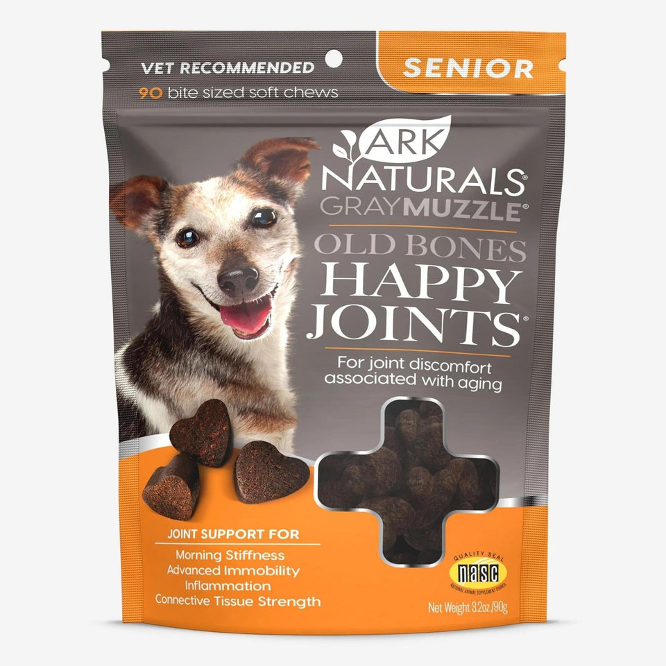 Ark Naturals Gray Muzzle Joint Health Senior Dog Treats, 3.17-oz. Bag, 90 ct