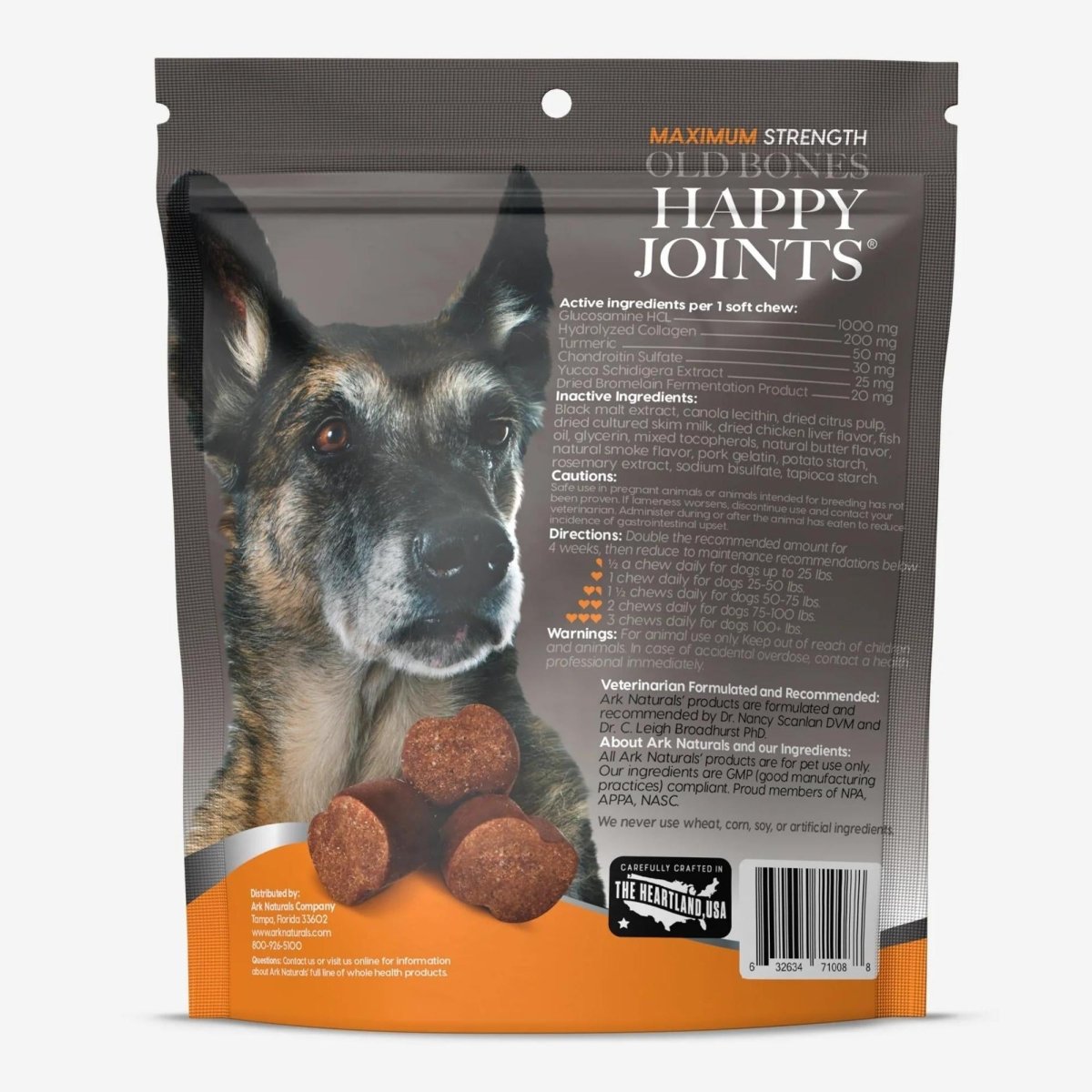 Ark Naturals Gray Muzzle Old Dogs! Happy Joints! Max Strength - Large - Pets Perfect