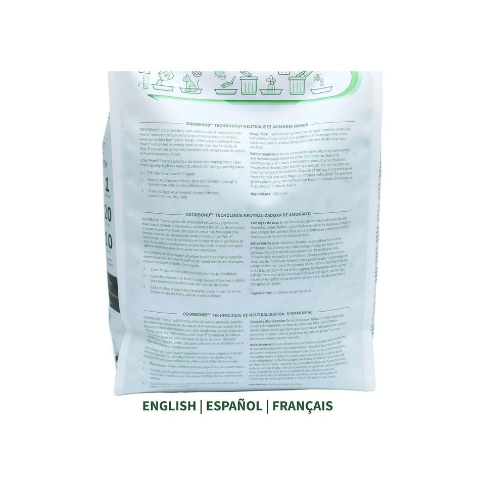 Ultra Pet Litter Pearls Crystal Clear Silica Gel Cat Litter - 7 lb