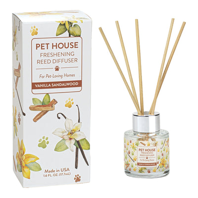 Pet House Vanilla Sandalwood Reed Diffuser - 4 Count