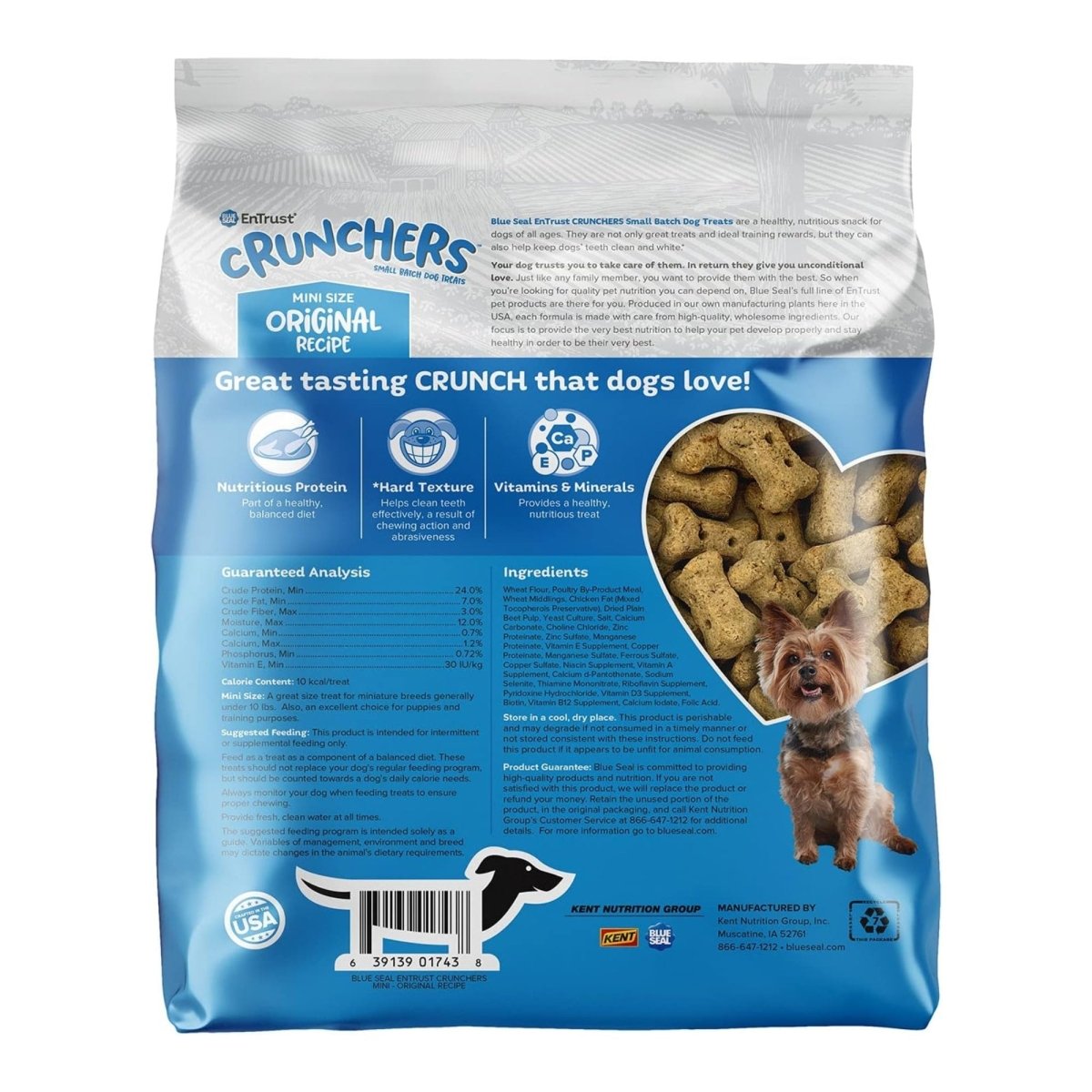 Blue Seal Entrust Crunchers Small Batch Dog Treats Original Mini - 2Lbs. - Pets Perfect