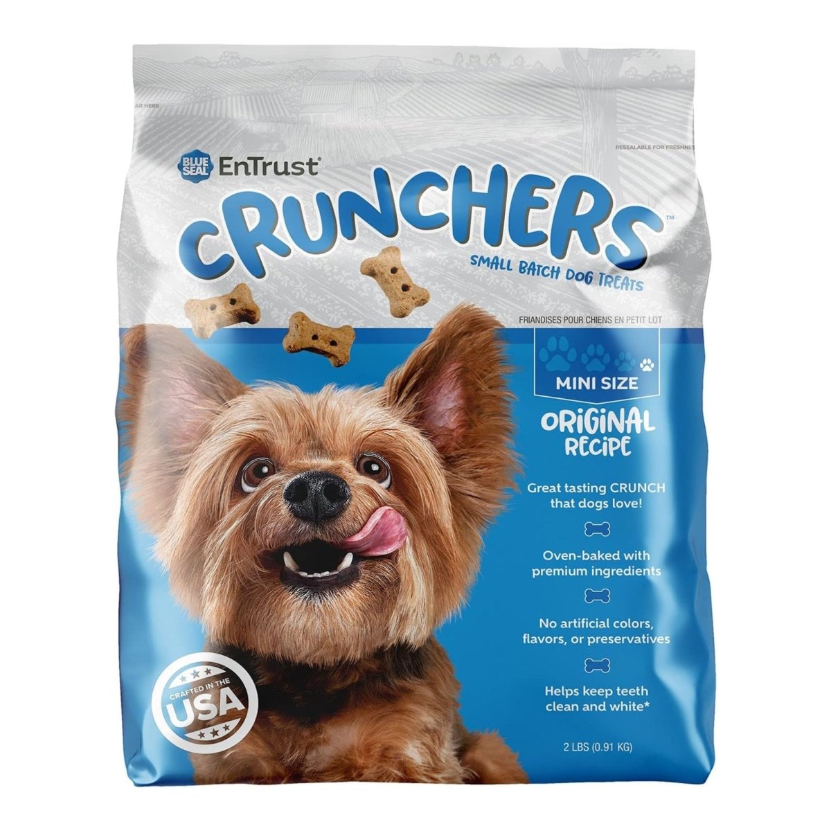 Blue Seal Entrust Crunchers Small Batch Dog Treats Original Mini - 2Lbs. - Pets Perfect