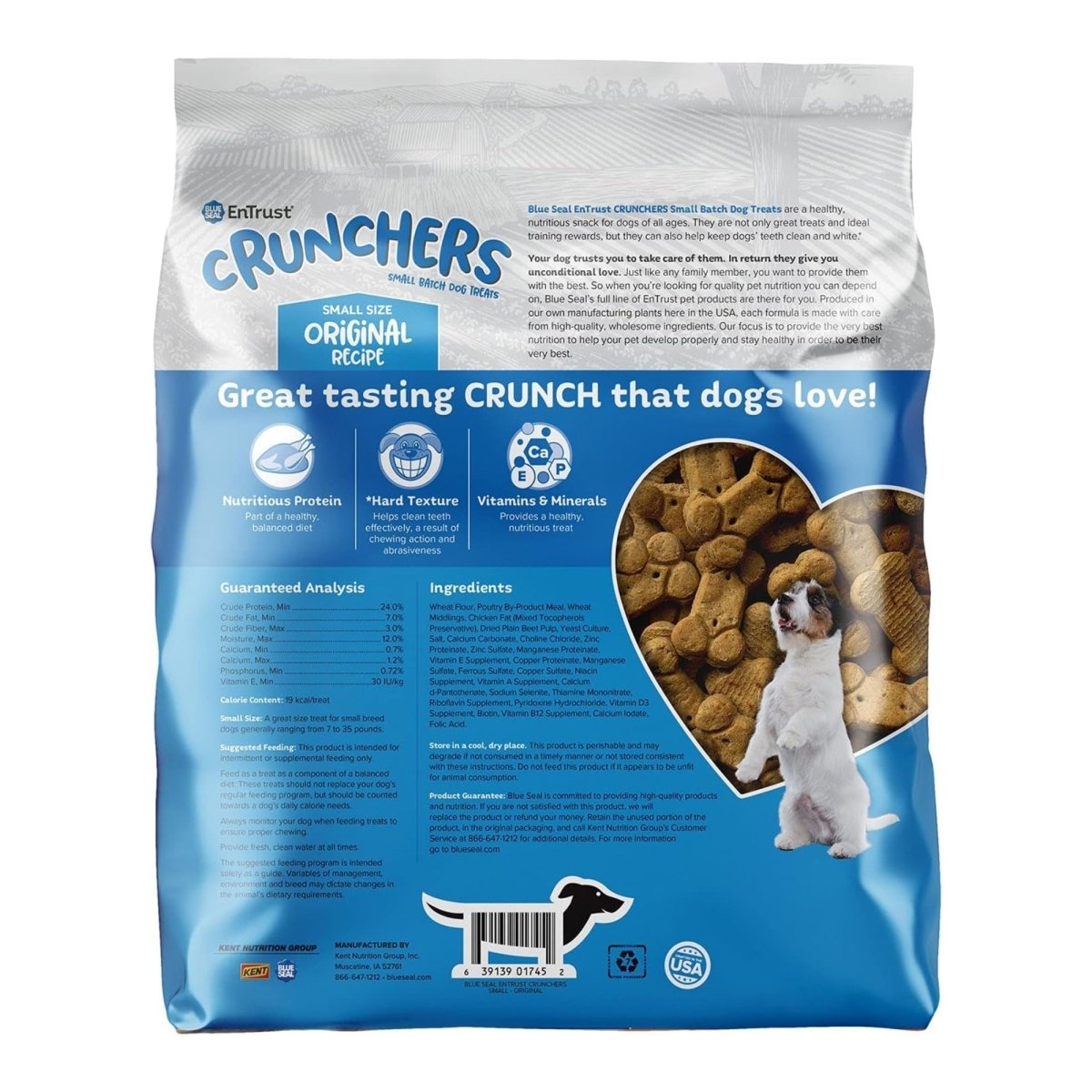 Blue Seal Entrust Crunchers Small Batch Dog Treats Original Small - 3.5Lbs. - Pets Perfect