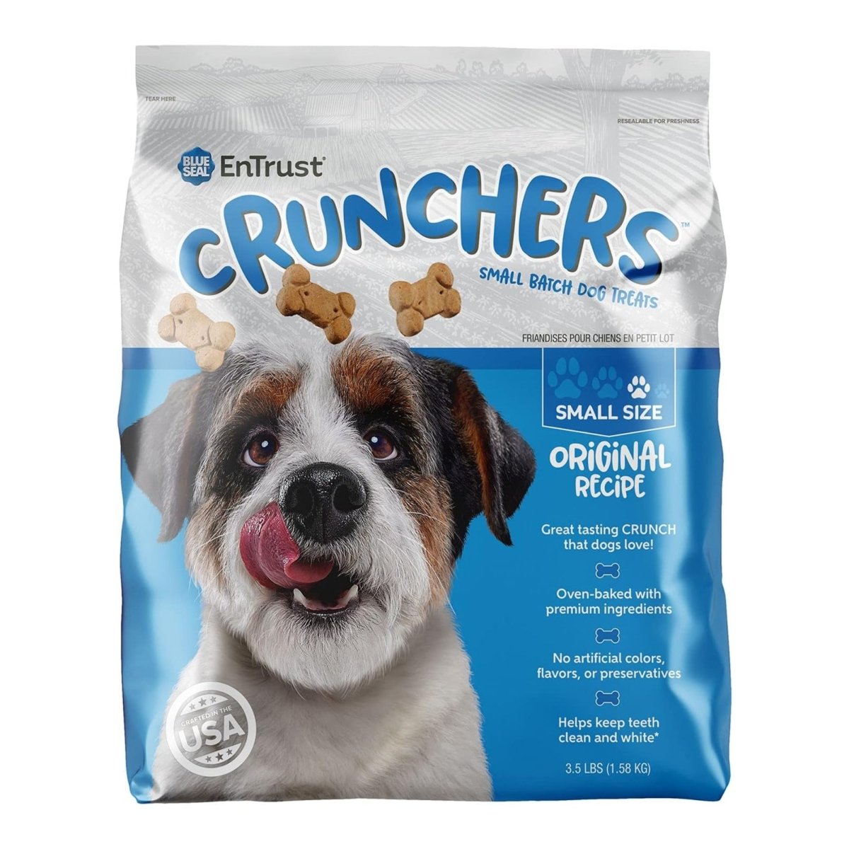 Blue Seal Entrust Crunchers Small Batch Dog Treats Original Small - 3.5Lbs. - Pets Perfect