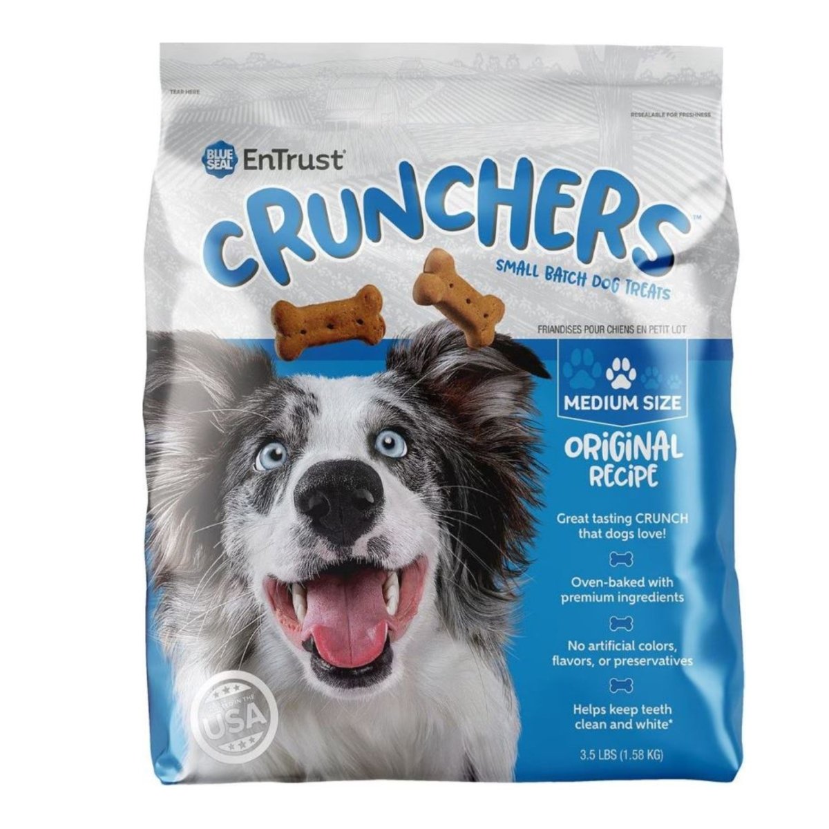 Blue Seal Entrust Crunchers Small Batch Dog Treats Original Medium - 3.5Lbs. - Pets Perfect
