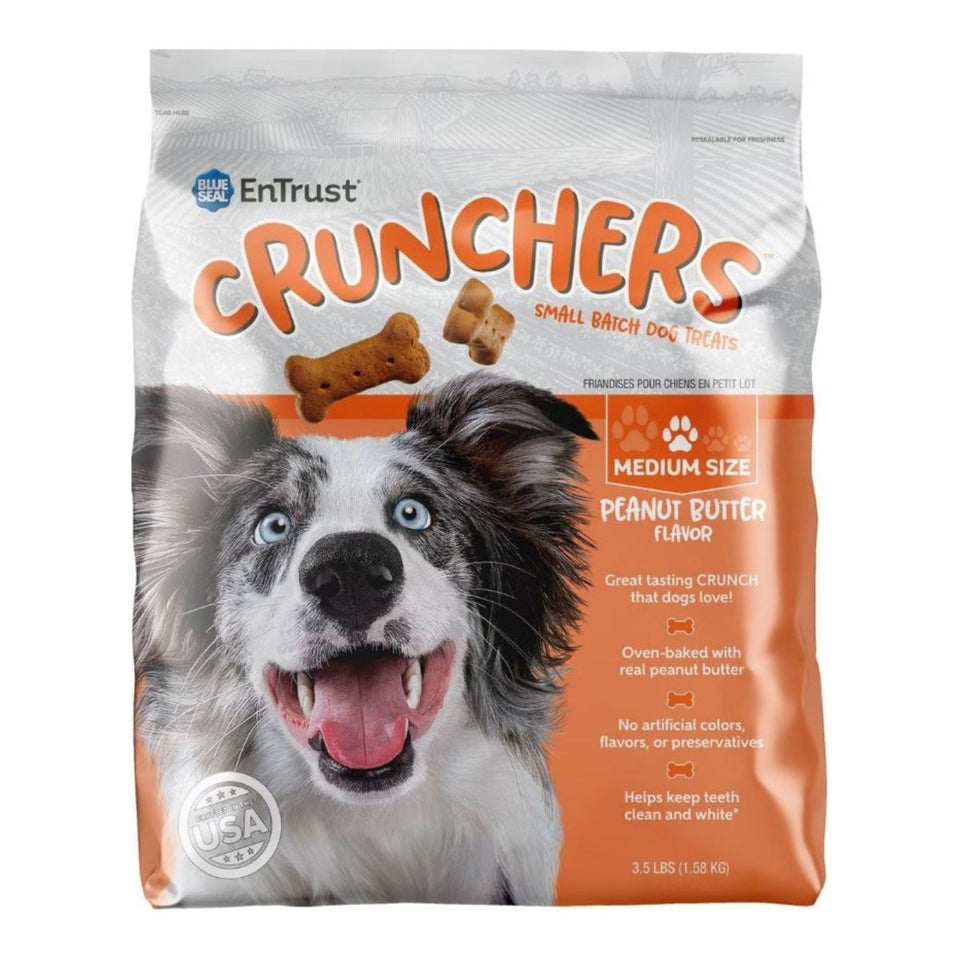 Blue Seal Entrust Crunchers Small Batch Dog Treats Peanut Butter