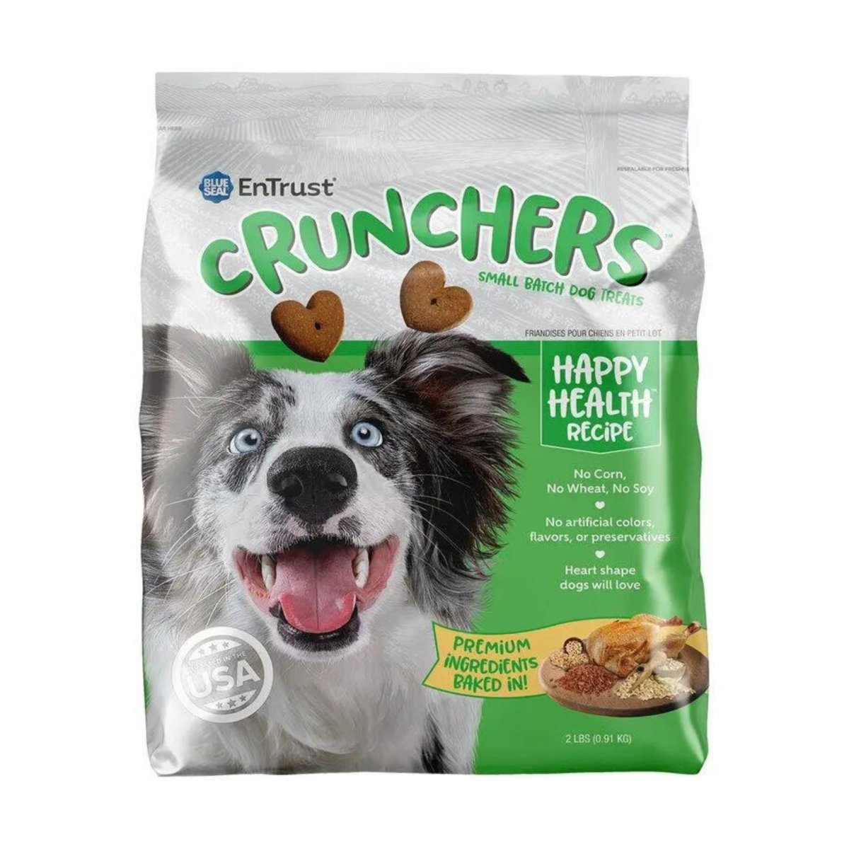 Blue Seal Entrust Crunchers Small Batch Dog Treats Happy Health Small - 2Lbs. - Pets Perfect