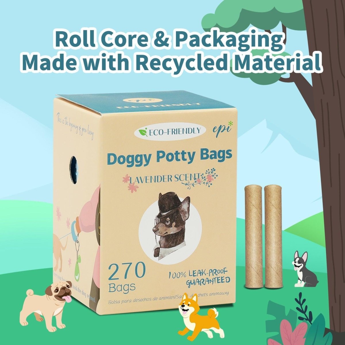 Ecopaws Biodegradable Dog Poop Bags - Pets Perfect
