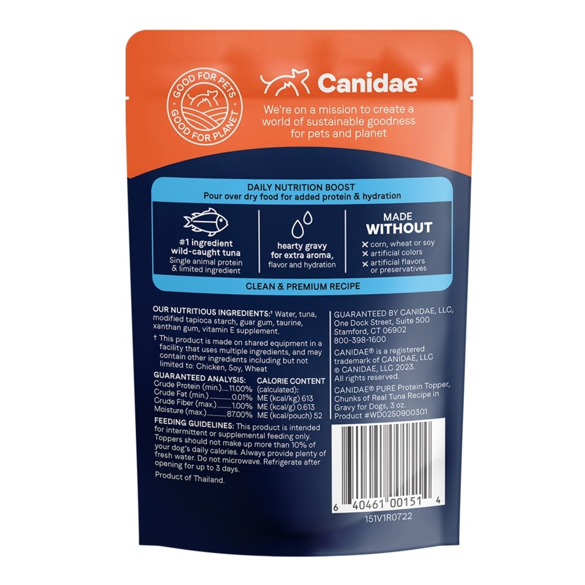 CANIDAE PURE Goodness Protein Topper for Dogs Tuna Chunks in Gravy, 12ea/3 oz - Pets Perfect