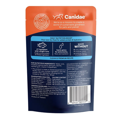 CANIDAE PURE Goodness Protein Topper for Dogs Tuna Chunks in Gravy, 12ea/3 oz - Pets Perfect