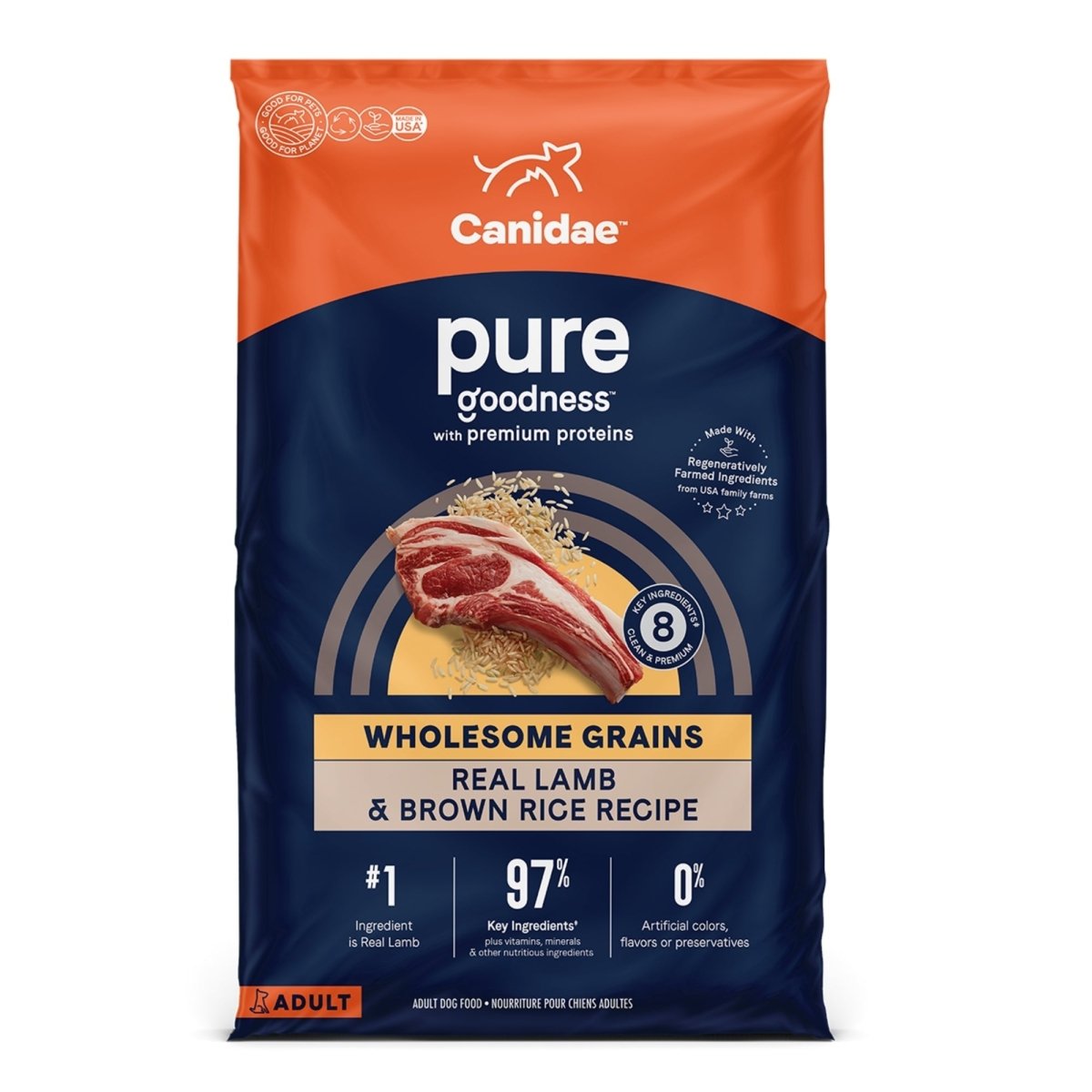 CANIDAE PURE Grain - Free Lamb Dry Dog Food - Limited Ingredient, 22 lb - Pets Perfect