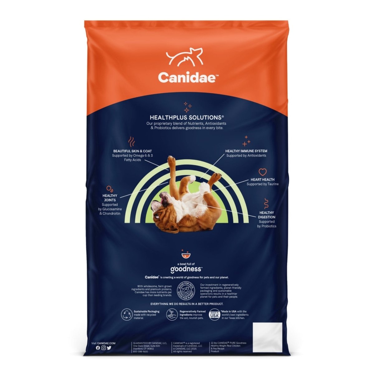 CANIDAE PURE Farm To Bowl GrainFree LID Healthy Weight Dry Dog Food Chicken Pea, 1ea/22 lb - Pets Perfect
