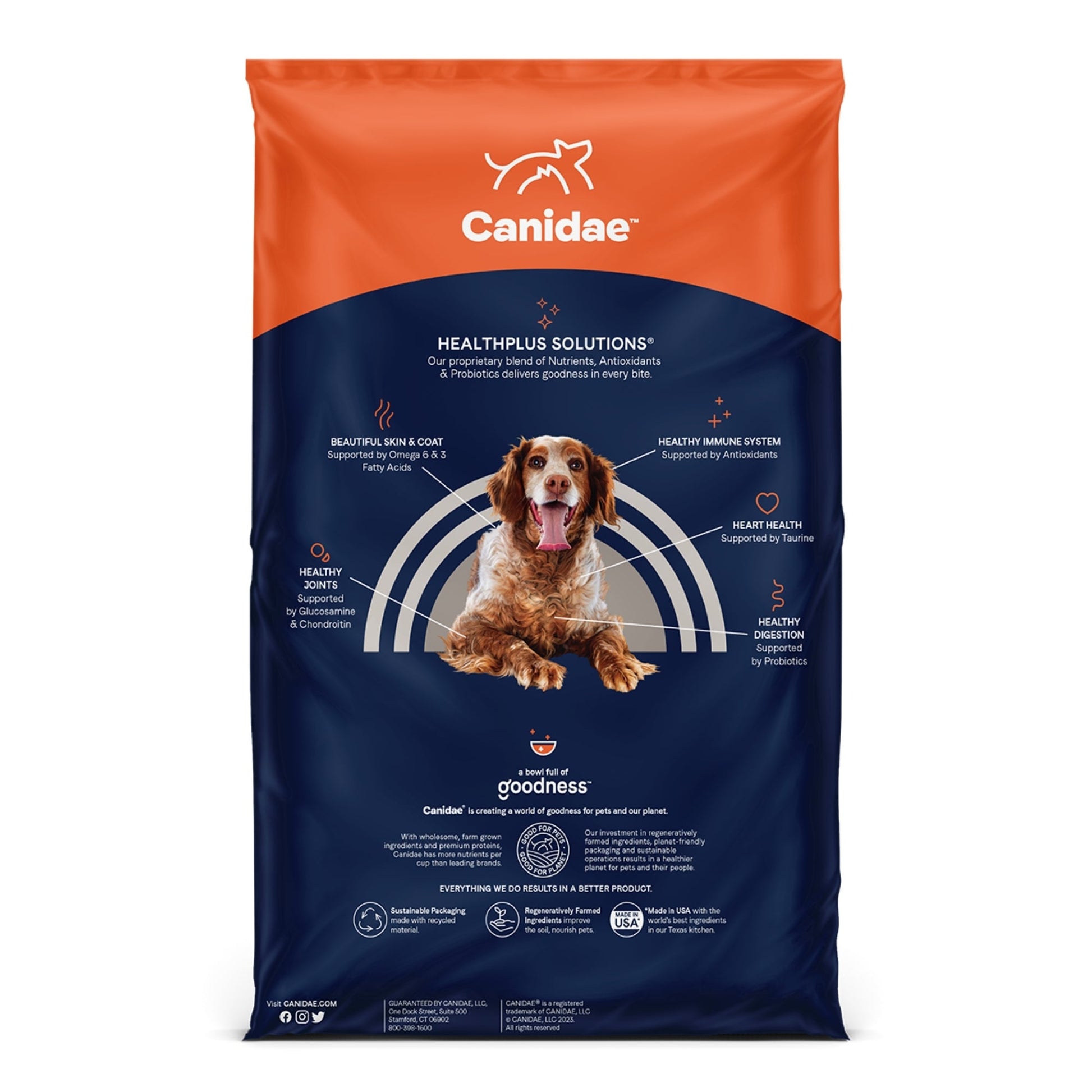 CANIDAE PURE Farm To Bowl GrainFree LID Dry Senior Dog Food Chicken, Sweet Potato Garbanzo Bean, 1ea/22 lb bag with dog image