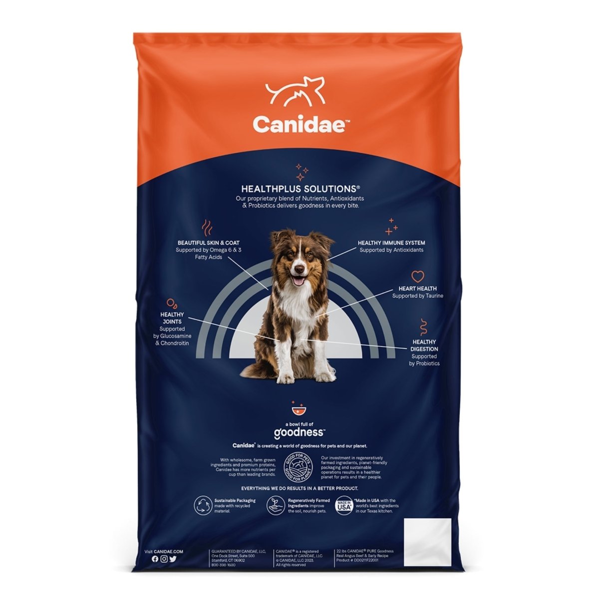CANIDAE PURE Farm To Bowl Dry Dog Food | Beef & Barley with Wholesome Grains 4 lb - Pets Perfect